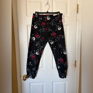 Calvin Klein Black and White Floral Tights